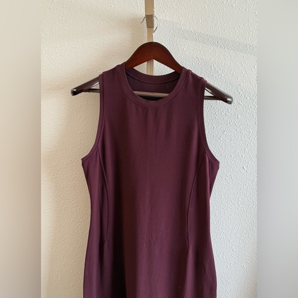 Lululemon Get Going Slim Fit Maxi Dress - Size 4, Ruby Wine, Nulu™ Fabric - Picture 2 of 5